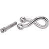 Qalvona Twist Shackle in Acciaio Inossidabile, Grado Marino 8mm, Anello d'Ancora Torto per Yacht e Barca - Resistente alla Ruggine, Design Robusto, Applicazioni Marine e Nautiche