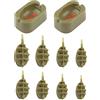 Eterspr 8 Pezzi Stampo a Sgancio Rapido, Inline di Pesca della Carpa di Piombo Set, Metodo in Linea della Pesca alla Carpa, Utensili da Pesca 15g, 20g, 25g, 30g, 35g, 40g, 50g, 60g (Marrone)