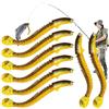 Generisch Pescatore - 8 esche da pesca in TPE morbido, esche da pesca realistiche da 9,8 cm, azione di galleggiamento naturale, anguilla artificiale creativa per trote d'acqua e salata, Tackle-B