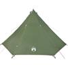 Générique Tenda familiare tepee 8 persone grigio e arancione impermeabile in poliestere con rivestimento in PU, porta con cerniera e bocca di ventilazione, leggera e portatile, con borsa
