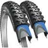 Fincci Torvo Coppia Copertoni MTB 26 26x2.10 Pieghevoli - 2 Copertone MTB 26 Antiforatura Nylon 2.5mm 27 TPI 56-559 - per Elettrica, Pieghevole, Ibrida, Enduro, Trail
