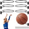 Mrracxy 6 pezzi supporto da parete palla rack, supporto da parete con viti, supporto a sfera in metallo, supporto da parete per pallacanestro, rugby e pallavolo