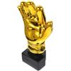 Hemobllo Premio Guanti da Portiere in Resina Dorata per Festa Estiva, Premio Calcio Divertente con Base, per Asilo e Ufficio