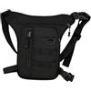 Zymjzbetic Borsa da gamba Marsupio da uomo, marsupio regolabile, portatile, con tracolla, decorativo, gamba, for corsa, equitazione, viaggi da uomo(Black)