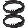 Rjrjc Cintura con Staffa per Cavallo Britannica in Morbida Pelle Microfibra Fibbia in Acciaio Inossidabile Durevole Attrezzatura equestre Regolabile per Equitazione Nero Marrone Scuro 2 (Nera)