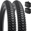 YunSCM 2Pcs Pieghevole 16 pollici pneumatici 16x1.75 ETRTO 47-305 e 2Pcs 16 pollici Camera d'aria AV32mm valvola Schrader, compatibile Bicicletta 16x1.75 Copertoni e Camera d'aria