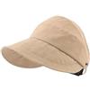 ZYAYNG Cappello Estivo Ad Asciugatura Rapida Visiera Superiore Vuota for Protezione Solare Sottile con Gancio for Maschera da Pesca Spiaggia Viaggio All'aperto per Viaggi(Brown)