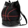 CaFfen Borsa Da Basket Basketball Zaino da basket portatile in rete for esterni, for riporre palloni calcio, palestra, for allenamento, pallavolo, nuoto, spiaggia(Blue)