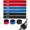 HAPZUR Cinghie per Canne da Pesca 9 Pezzi (3 Rosso, 3 Nero, 3 Blu) Elastiche in Neoprene con Velcro per Fissare, Proteggere Canne da Spinning, Mare e Trasporto Sicuro.