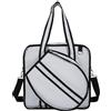 Nsaroche Tennis Borsa Porta Racchetta Borsa Sportiva Borsa Palestra Borsa Tote con Scomparto Scarpe Tela Resistente Accessori Fitness Multiportabilità, Beige