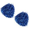 RUNROTOO Pom Pom per Cheerleader in Plastica Blu Anello Liscio e Buona Lucentezza, 1 Paio Leggero per Eventi Sportivi e Tennis, per Ragazzi e Scuole Superiori