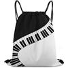Generic Piano Keys Borsa Palestra Sacca da Palestra Stringa Pieghevole per Yoga Vita Quotidiana Uomo Borsa Coulisse 36X42Cm