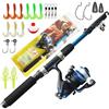 Generic Piccola canna telescopica per il mare, canna per bambini, coda di canna per bambini, in fibra di vetro telescopica, attrezzatura