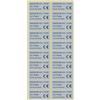Wodsty 20 adesivi per bicicletta da 36 V, 250 W, 48 V, 750 W, in PVC, impermeabili, argento, 4,3 x 2,3 cm (per serie HD)