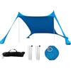 Generic Tenda da spiaggia con protezione solare UPF50+ | Ombrello leggero parasole pieghevole portatile pieghevole | Recupero estivo Mare Garden Famiglia Escursioni per bambini campeggio facile da assemblare