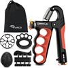 RYACO Allenatore per le mani e le dita, set per allenare la forza dell'impugnatura, regolabile (5-100 kg), per allenare le dita, anello di presa e palla antistress per allenamento muscolare (6 pezzi)