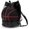 CaFfen Borsa Da Basket Basketball Zaino da basket portatile in rete for esterni, for riporre palloni calcio, palestra, for allenamento, pallavolo, nuoto, spiaggia(Black-B)