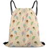 Generic Borsa Coulisse, con Coulisse Zainetto, Fun Ice Cream Pattern, Unisex Sacchetto Sportivo per Nuoto, Adulto, Piscina, 36X42cm