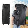 TianfuSpanda Borsa da trasporto per kayak da surf da 140 litri, borsa portaoggetti con cerniera resistente con ruote, lato regolabile, maniglia imbottita e schienale traspirante per