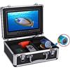 RSGXLFQZVAK Macchina fotografica subacquea, Rilevatore di pesci subacquei con cavo da 50 m 9quot; Monitor LCD IP68 Telecamera pesca in mare 1000TVL 12 luci IR Supporto telecomando(Without DVR Function)