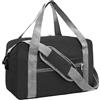 lifwimner Borsa da Viaggio Pieghevole Borsa per Aereo, 40L Borsone da Viaggio di Grande Capacità, Borse Sportiva da Palestra Unisex(40L, Nero)