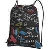 Generic Borsa con Coulisse Mathematics Board Math Formulas Sportiva Sacche Pieghevole Sacche Zaino Leggero per Compleanno Regalino Viaggio