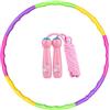 HAGNA Hula Hoop Con Peso, Hula Hoop 8 Parti In Plastica Rimovibile E Una Corda Per Saltare, Ginnastica, Danza, Adulti(A)