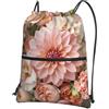 Generic Sportiva Sacche Petal Roses Borsa con Coulisse Pieghevole Sacche Zaino Durevole per Scuola Viaggio