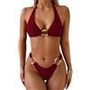 Limtula Costumi da bagno tagliati con spalline regolabili copricostume da spiaggia pareo set / costume da bagno da donna due pezzi cravatta laterale Bewear vacanza piscina festa costume da bagno costumi da