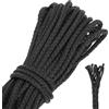 QUARKZMAN 30Ft Corda Intrecciata Da Pesca, 1000lb 2.6mm Diametro Corda Paracord Multiuso Filo Per Carillon Filo Per Aquilone Per Campeggio, Mongolfiera, Sopravvivenza All'Aperto, Nero