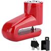 VOANZO 2 Pezzi Bicicletta Bicicletta Blocco Disco antifurto Moto Telaio Mountain Bike Chiave antifurto Sicurezza Universale (Rosso)