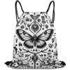Generic Goth Skull Head Ouijas Boards Witch Black Art Borsa Palestra Zaini Sportivi Pieghevole Stringa per Nuoto Spiaggia Vacanze Borsa con Cordoncino 36X42Cm