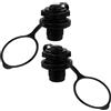 TOKIDNY Valvola Aria per Kayak Set da 2 in PVC Nero Doppia Tenuta, Compatibile Canoe e Paddle Board per Sport Acquatici All'aperto