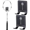 Generic Rastrelliere per racchette, 2 supporti resistenti per racchette da tennis, espositore verticale , organizzazione per garage, camera da , palestra, sala giochi (4,5 x 6 cm)