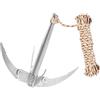 Generico Grappling Hook | Attrezzatura da Sopravvivenza Pieghevole Portatile in Metallo,Ganci da Pesca con Corda per Uso Esterno,per Arrampicata Escursionismo Campeggio Pesca