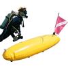 Generic Boa di segnalazione gonfiabile, set di galleggianti con bandiera da 86 cm, ultra visibile, con resistente PVC gonfiabile, per protezione da snorkeling in acque libere, 1 pezzo, arancione