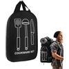 Generico Borsa Per Utensili - Custodia Per Organizer Da Campeggio Di Grande Capacità | Set Da Cucina Da Viaggio Stoccaggio Pentole Multifunzionali Borsa Tascabile Attrezzi Da Cucina Per Esterni Picnic Escursio