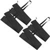 TOYANDONA 4 Pezzi Borsa da Campeggio Oxford Nero Chiusura a Cordoncino, Resistente e Versatile per Custodia Bastoni, Ombrelli e Tappetino Yoga Durante i Viaggi