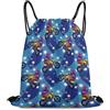 Generic Motocross Dirt Bike Cool Motorcycle Borsa Palestra Zainetto Sportiva Pieghevole Stringa per Campeggio Viaggi Vita Quotidiana Borsa con Cordoncino 36X42Cm