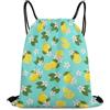 Generic Lemon Tree Leaves Flowers Flower Mint Green Borsa Palestra Gym Sack Pieghevole Unisex per Spiaggia Viaggi Yoga Borsa Coulisse 36X42Cm
