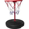 NASSMOSSE Canestro da basket per piscina 1 set Canestro galleggiante con rete, palla e gonfiatore per bambini e adulti