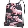Generic Sportiva Sacche Lovely Axolotl Borsa con Coulisse Pieghevole Sport Gym Sacca Borsa Leggero per Yoga Allenamento