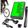 Generisch Computer per bicicletta con cavo, 7,8 x 5,1 x 1,8 cm, impermeabile, tachimetro per bicicletta, monitor di distanza ad alta precisione, mountain dirt commute, touring, allenamento fitness