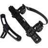 Caswynlife Kit di fibbie per borsa laterale PA66+GF Hardware Staffa di montaggio superiore inferiore nera 266 mm con 8 punti regolabili