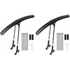 DYYEUAVT Parafanghi for Bici da Strada A Sgancio Rapido for Pneumatici da 700C, Facili da Installare, Protezione Anti-Fango Anteriore O Posteriore for Bici.(Black 1PC)