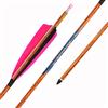 ACCMOS 6 pz ID 6,2 mm Frecce in Carbonio Simil Legno 27-33 Pollici Spine 300 350 400 500 600 700 Freccia da Caccia Piuma di Tacchino da 5 Pollici per Tiro con L'Arco Sport (Spine 300, 31inch)