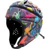 Meyjlgh Morbido copricapo protettivo casco imbottito traspirante regolabile EVA Head Protector con sottogola casco da calcio Gear per adulti protezione portiere Scrum Cap Gear per 7v7 Soccer Hockey
