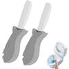 FIUTEKO 2 Pezzi Pietra Pomice per WC con Manico - Pietra Pomice Detergente e Pulitore per WC, Pietra Detergente per Toilette, Rimuovi Calcare e Incrostazioni di Urina per Bagno, Piastrelle e Lavabo