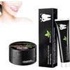 Hppsctink Dentifricio al Carbone di Bambù, 105g Dentifricio al Carbone di Bambù e Guscio di Cocco e 60g Polvere per denti al carbone di bambù, Alito fresco, toothpastes