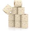 Generic 10 rotoli di carta igienica, rotolo di carta igienica, carta igienica a 4 strati, carta igienica in pasta di bambù, morbida, resistente, adatta per casa, hotel e viaggi